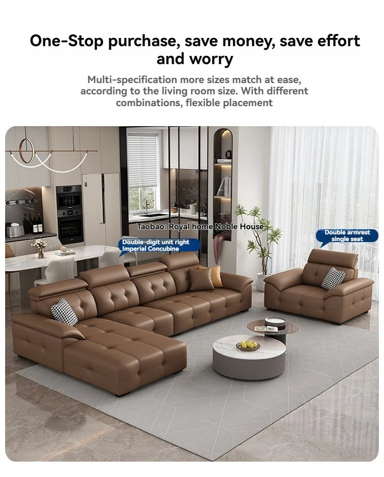 L Shaped Leather Sectional Sofa and Couch For Living Room Italian Oversized Leather Sofa Couches Living Room Furniture