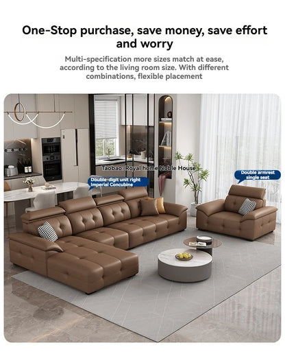 L Shaped Leather Sectional Sofa and Couch For Living Room Italian Oversized Leather Sofa Couches Living Room Furniture