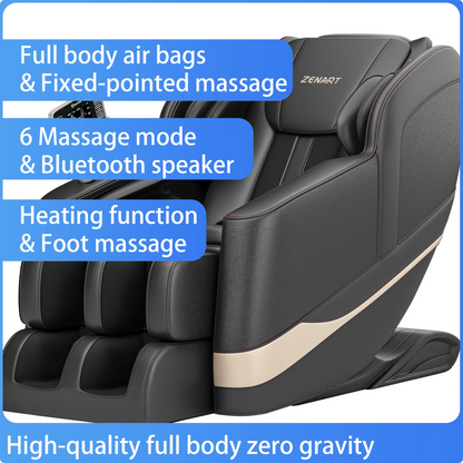New Massage Chair 3d Luxury Full Body Zero Gravity Chair Leather Heat Foot Roller with Electric