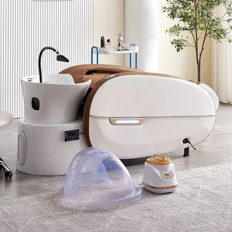 Fabrik Custom Salon Haarewaschsessel elektrischer Massagetisch Kopfhaut-Spa-Shampoobett
