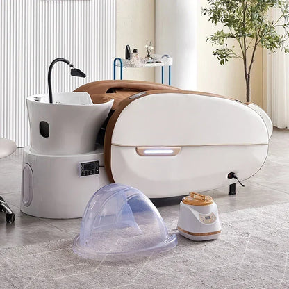 Fabrik Custom Salon Haarewaschsessel elektrischer Massagetisch Kopfhaut-Spa-Shampoobett