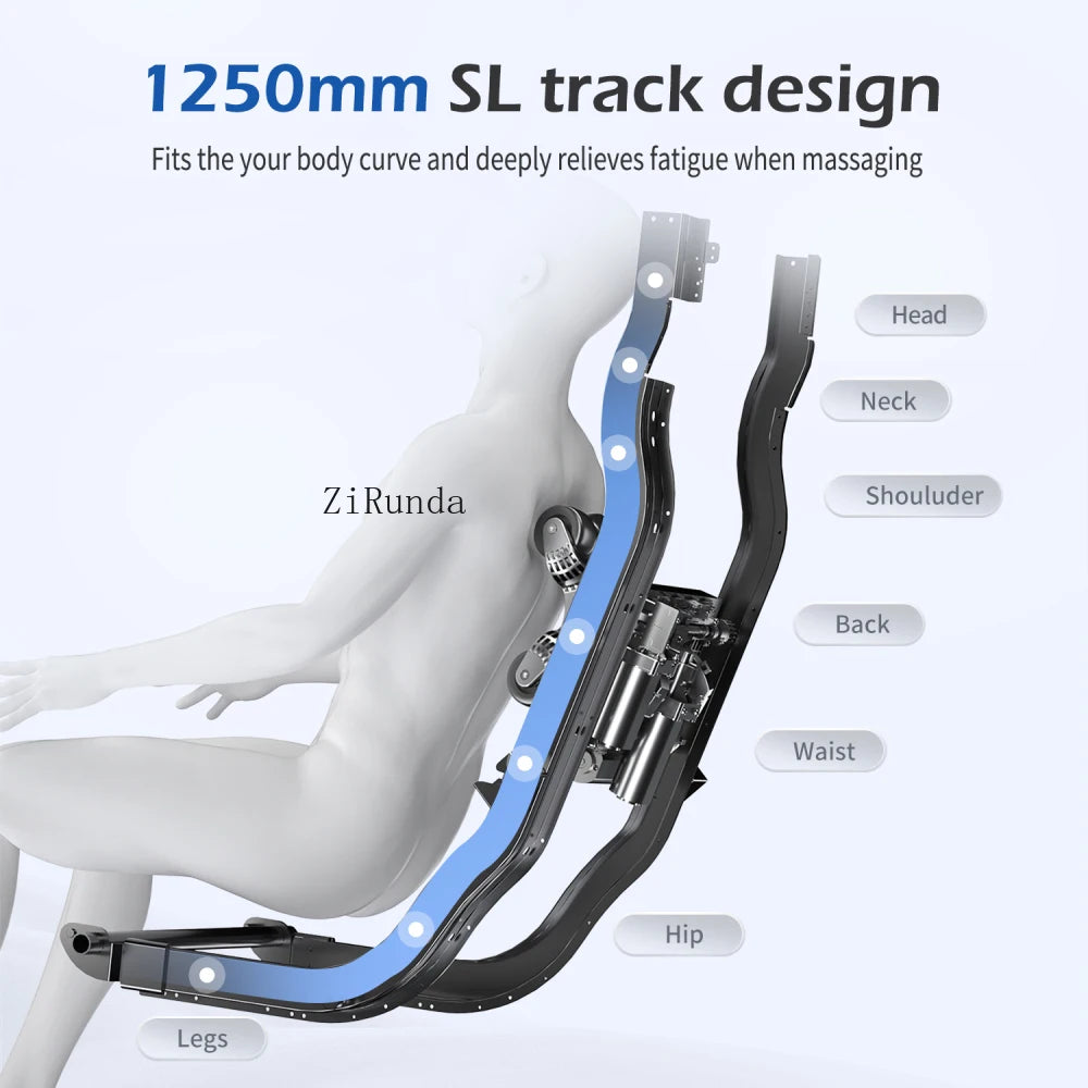 New Update GR8686 Massage Chairs with AI Voice, App Control SL Track Zero Gravity Full Body Massage Recliner Gray