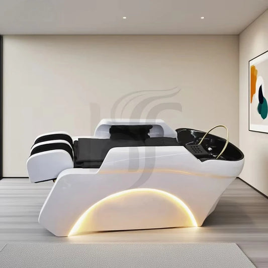 XinSheng Friseursalon-Shampoosessel Kopf-SPA-Begasungsgerät Elektrische Massageliege für Freizeit- und Gesundheitsgeschäfte Kommerzielle Möbel