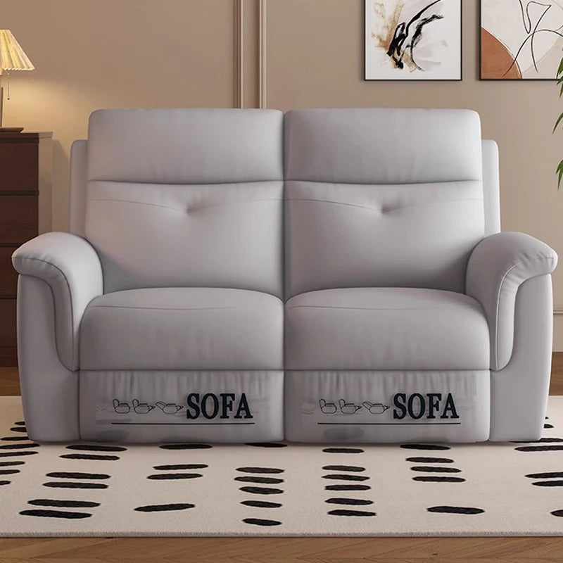 Komfortabler elektrischer Relaxsofa-Schnittsofa aus Leder, echtes einziehbares kombiniertes Schlafsofa, umwandelbares Divano Letto Möbel