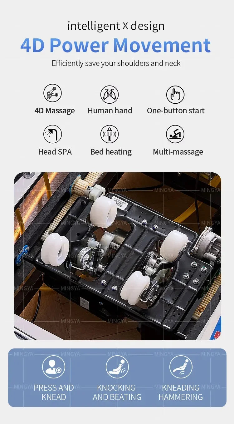 Modern Salon full body electric massage hair washing bed head spa shampoo bed