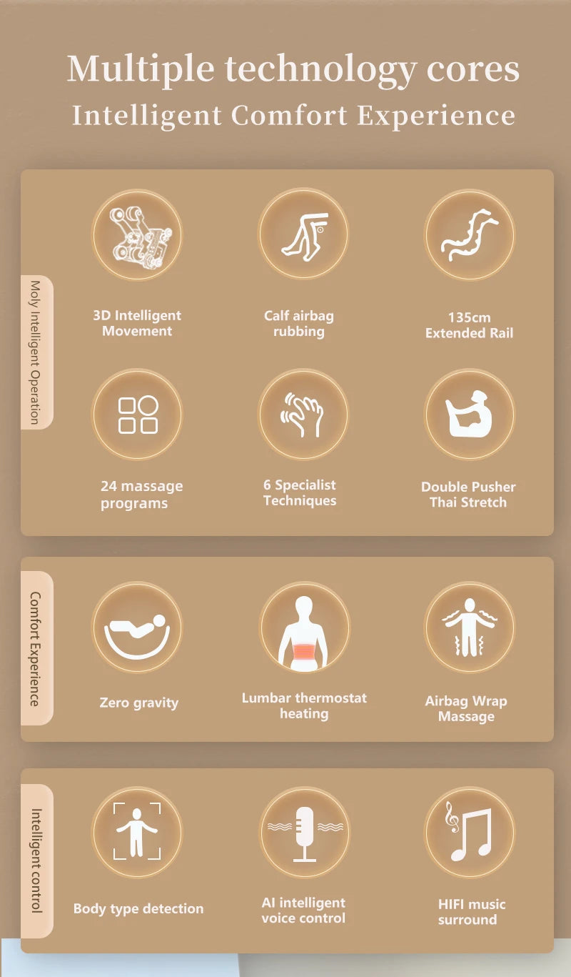 Electric Office Full Body Luxury Chair Massage  Full Body Not Second Hand Pedicure Spa 3D Massage Chair