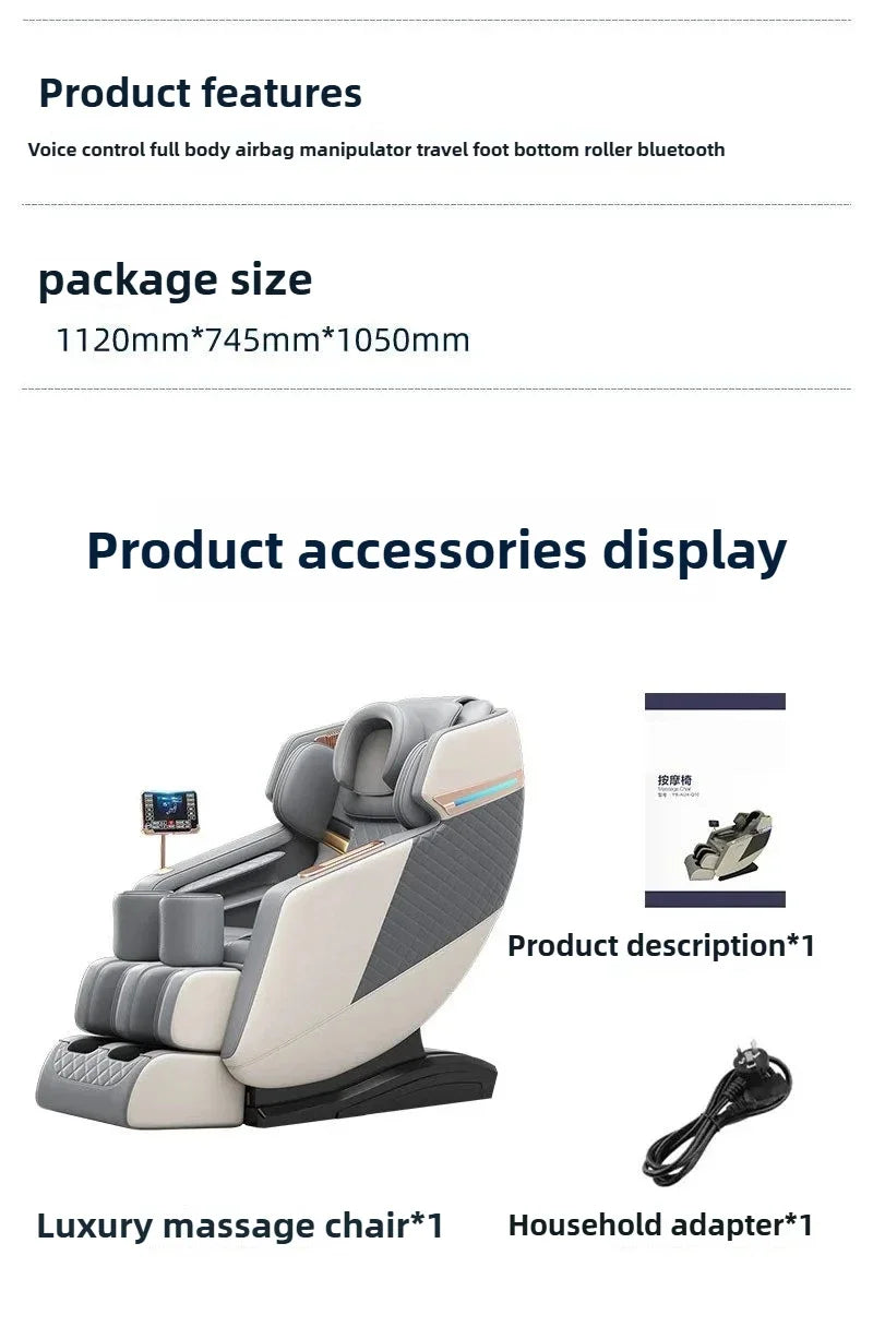 Electric Full Body Massage Chair, AI Voice Function for Salon Andhouse Party, Luxury Edition Comfort Zero Gravity