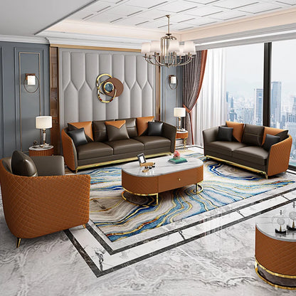Designer Genuine Leather Sofas Fancy Modern Luxury Individual Loveseat Sofa Sectional Italian Sofy Do Salonu Home Furniture