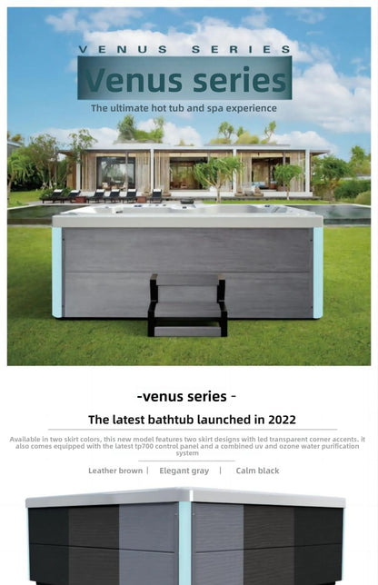 Outdoor Jacuzzi SPA Whirlpool Badewanne Große Acryl-Massagebadewanne Intelligenter beheizter thermostatischer Pool für Villa Hotel Resort Homestay Möbel