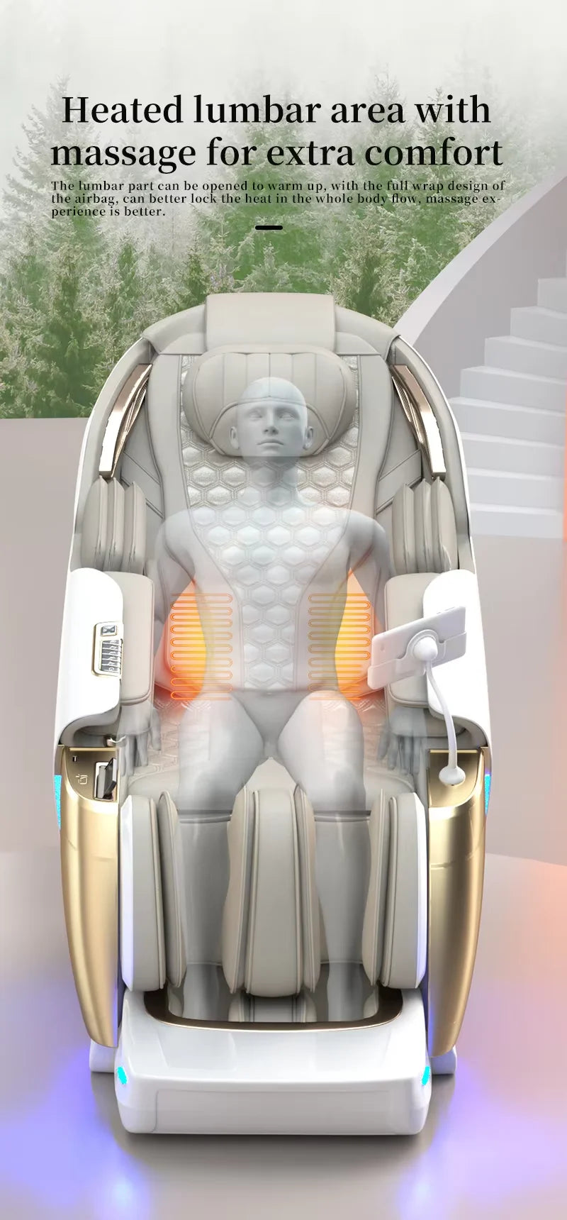 OEM Modern Shiatsu Massager Blood Circulation SL Track Full Body Luxury 4d Ai Zero Gravity Massage Chair