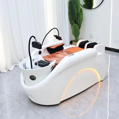 Shampoostuhl, elektrischer intelligenter Spa-Massagetisch, Shampoobett