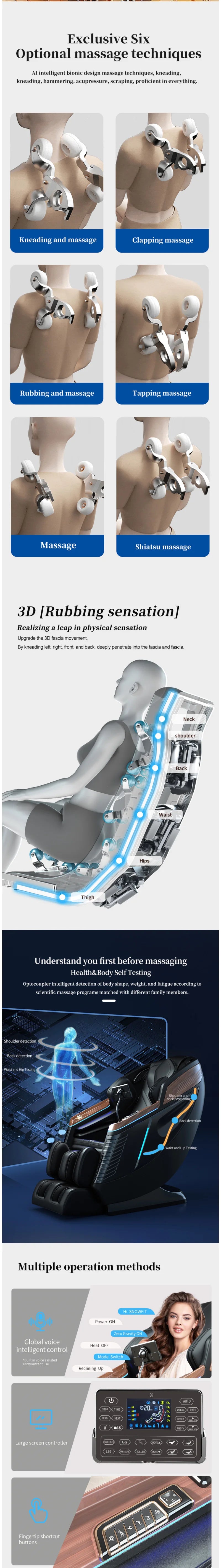 2026 Hochwertiger Shiatsu-Elektromassagesessel für Ganzkörper- und Beinmassage zu Hause