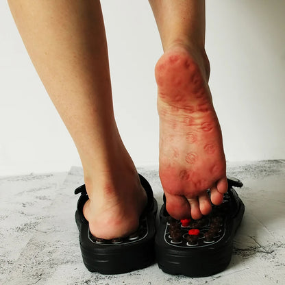 Acupoint Massage Slippers Massager Shoes For Feet Unisex Flop Health Care Rotating Feet Chinese Acupressure Home Flip
