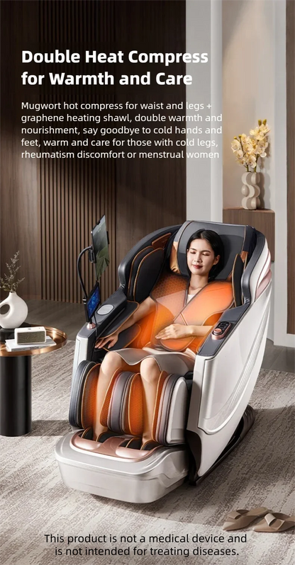 6D Smart Sensory Dual Movement SL-Track Massage Chair Thai Stretch Electric Leg Lift Leisure Sofa Zero Gravity Home Office Chair