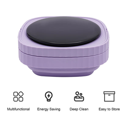 Mini-lave-linge pliable portable compact avec 3 modes pour sous-vêtements, vêtements de bébé, voyage, linge léger