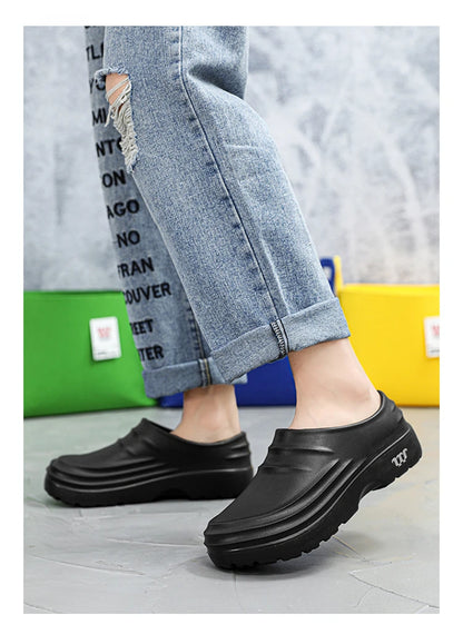 Summer Chef Shoes Anti Slip and Oil Proof Work Shoes Lazy Slippers  Casual Trendy Slippers One Step Fashion Shoes Sports Shoes