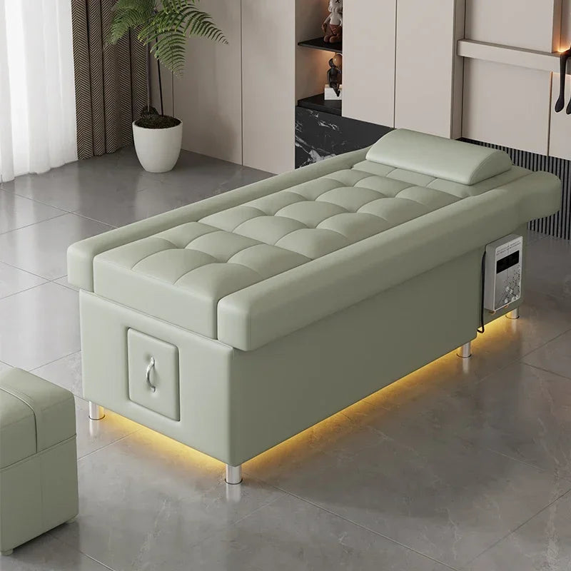 2026 Custom Luxury Modern Head Spa Foot Bath Back Lift Electric Reclining Massage Shampoo Bed
