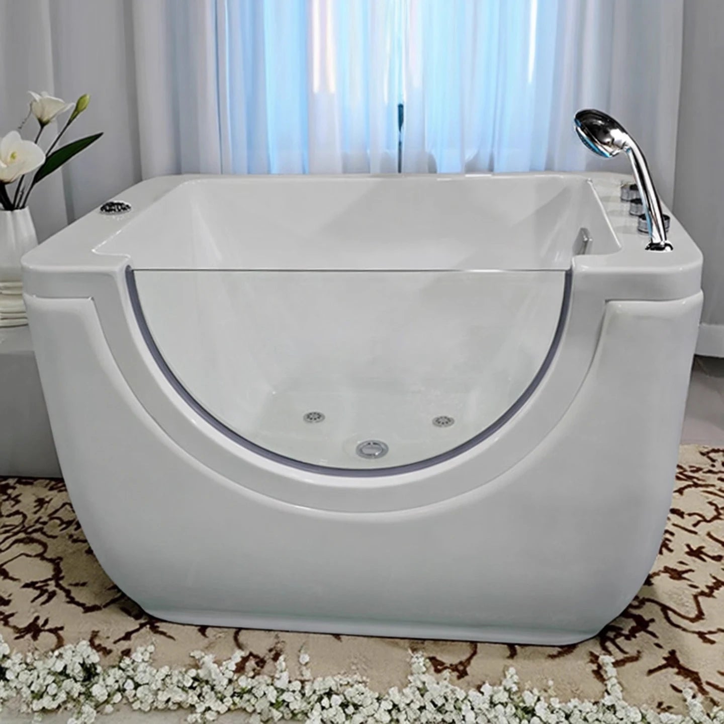 1100X850X850mm Infant Baby Portable Spa Acrylic Hydromassage Whirlpool Kids Children Bathtub NS807A