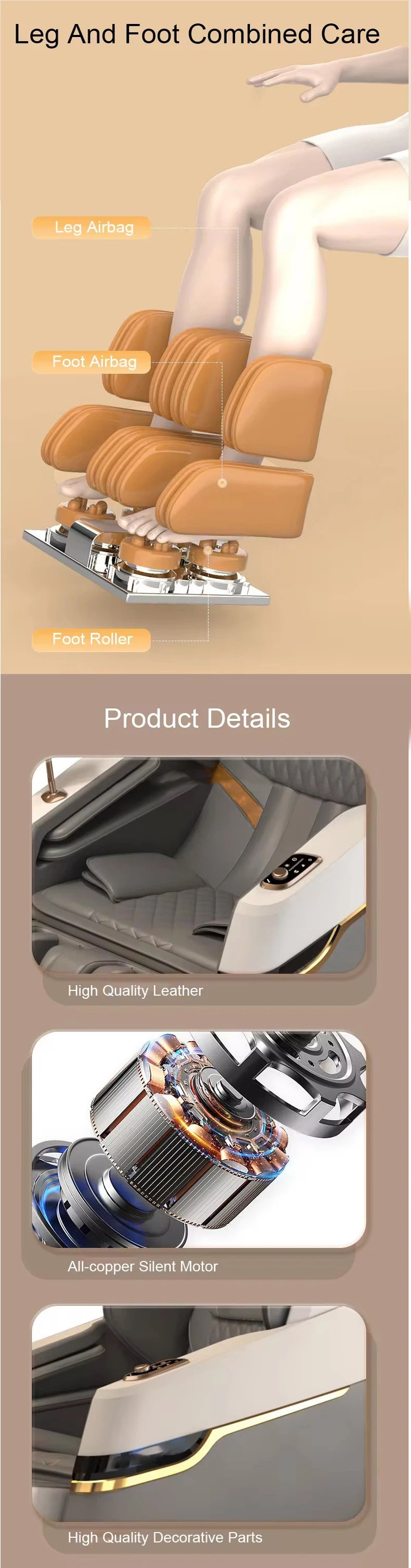 2025 new model massage chair 4d zero gravity full body AirBag Wrapped Automatic Heating Kneading Bluetooth music 3-year warranty