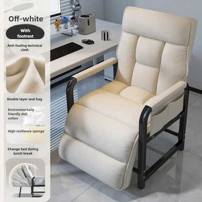Liegestuhl Bürostuhl Mittagspause Klappstuhl Computerstuhl, kann sitzen und liegen, Zwei-Zweck-Faulenzer-Sofa-Stuhl mit Rückenlehne