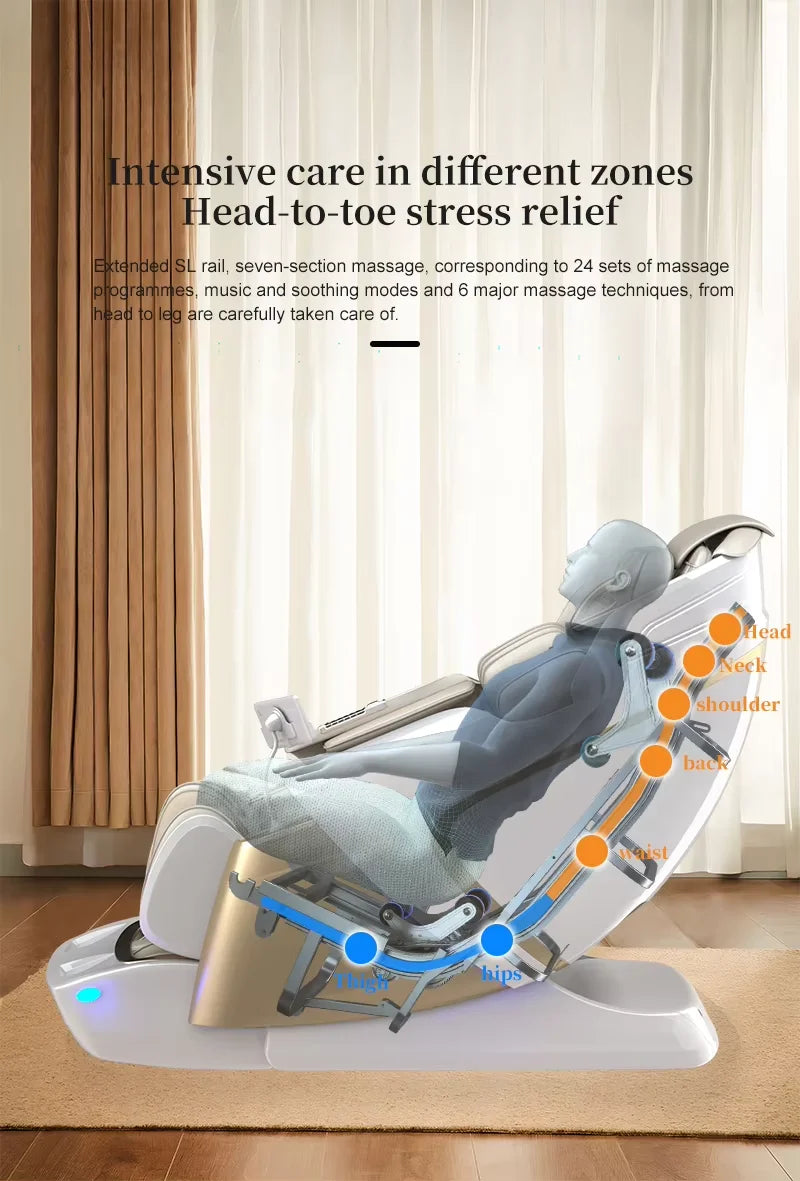 OEM Modern Shiatsu Massager Blood Circulation SL Track Full Body Luxury 4d Ai Zero Gravity Massage Chair