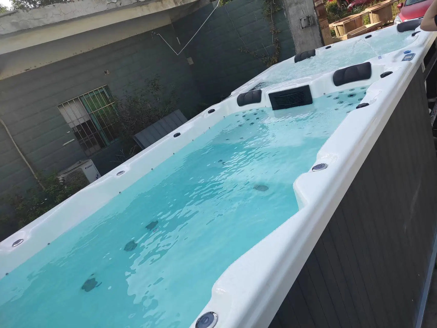 5850X2250X1500mm 8 Personen Schwimmbad Whirlpool Badewanne Acryl Hydromassage Surfmassage SPA H5850A