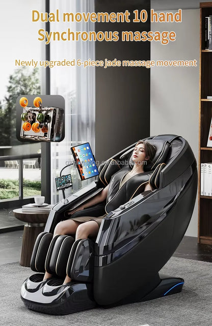 Full body zero gravity heating deep tissue massage chair, Bluetooth roller massage chair