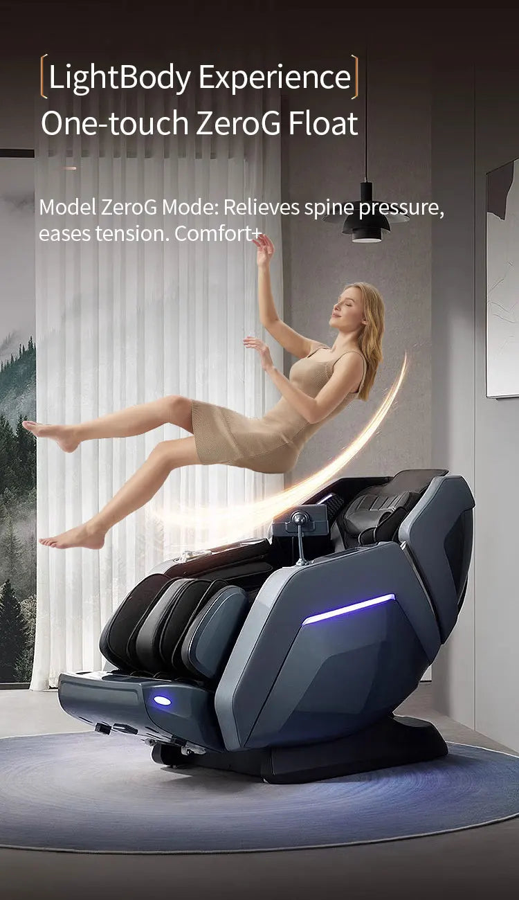 Zero Gravity Luxus Shiatsu Ganzkörper-Luftstreckungs-Doppelkern-Massagesessel