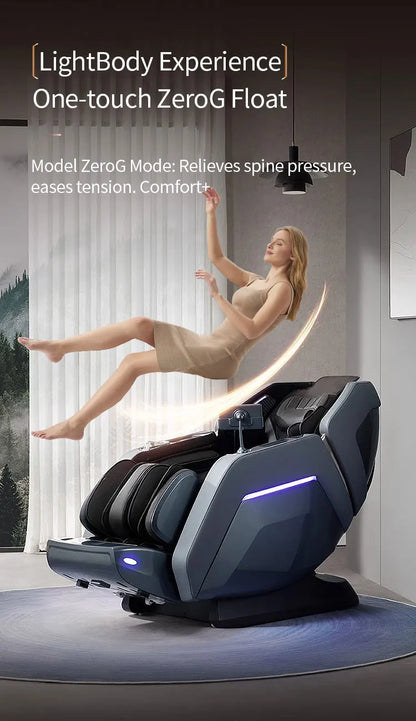 Zero Gravity Luxus Shiatsu Ganzkörper-Luftstreckungs-Doppelkern-Massagesessel