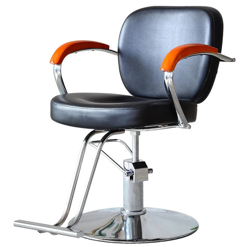 The New Barber Shop Chair Can Be Lifted And Reclined Hair Salon Special Hair Cutting Chair Stainless Steel Stool Factory Direct