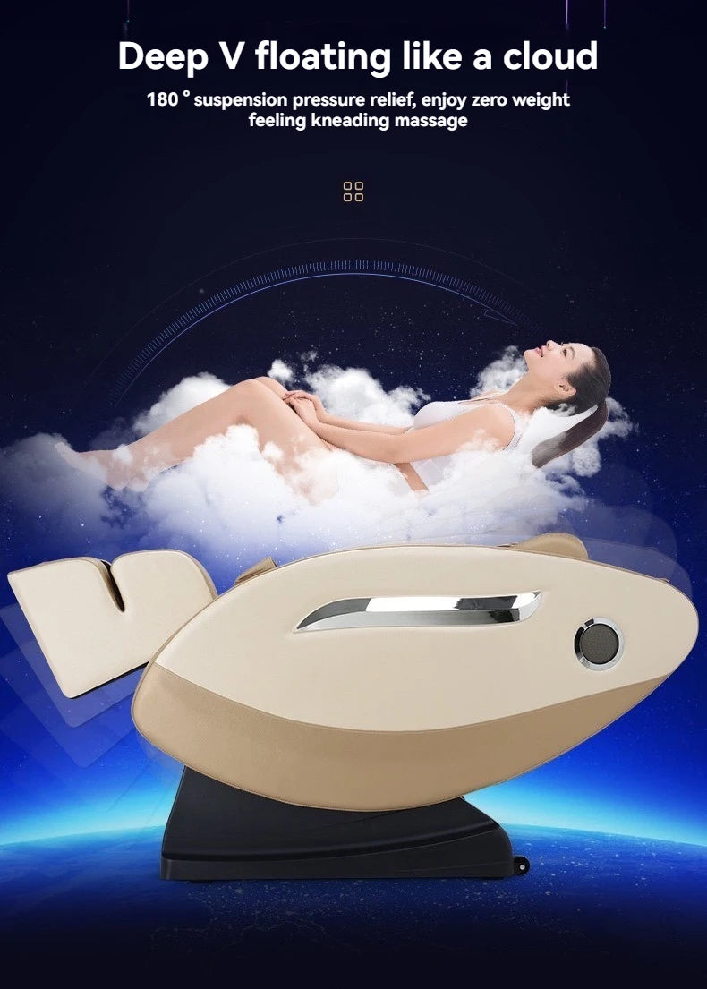 Zero-Gravity-Massagesessel, Fixpunkt-Technologie mit Ganzkörper-Musik-Spa | Luxus-Elektrischer Relaxsessel 2026