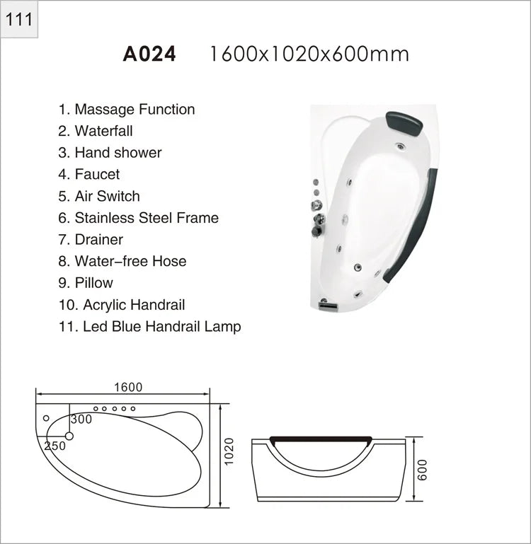 Badezimmer 1 Person Whirlpool Massagebadewanne