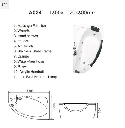 Badezimmer 1 Person Whirlpool Massagebadewanne