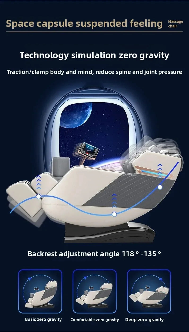 Electric Full Body Massage Chair, AI Voice Function for Salon Andhouse Party, Luxury Edition Comfort Zero Gravity