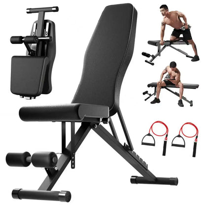 Adjustable Workout Weight Bench Foldable Dumbbell Bench Strength Training 1000lbs Full Body Exercise Extended Back for Home Gym