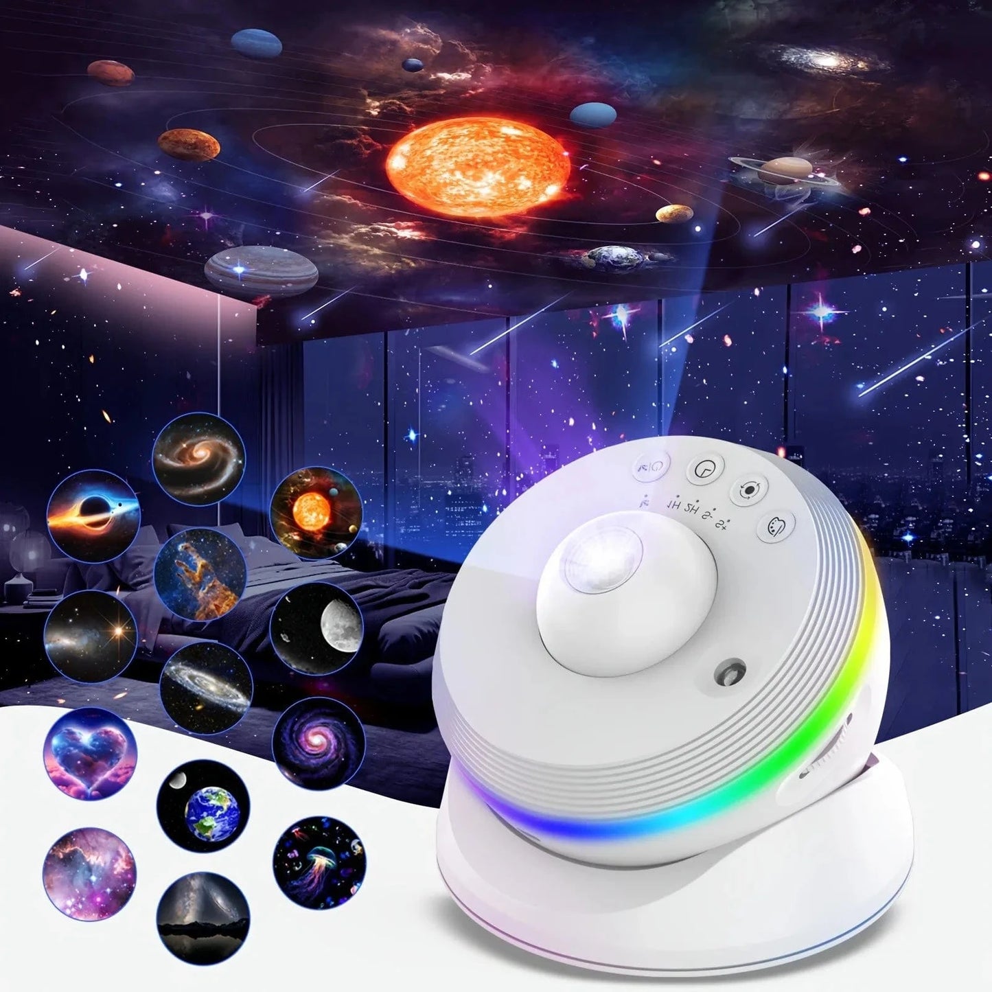 13-in-1 Galaxy Star Projector  Ultra-Clear with Meteor Effect