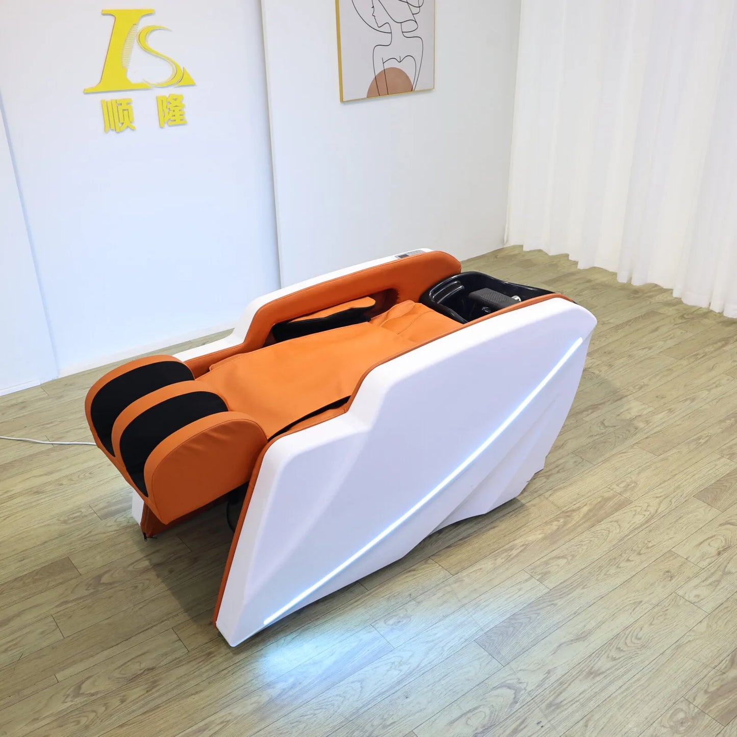 High-End elektrisches Massage-Haarwaschbecken Premium-Saloneinrichtung für professionelle Friseurdienstleistungen in gehobenen Regionen