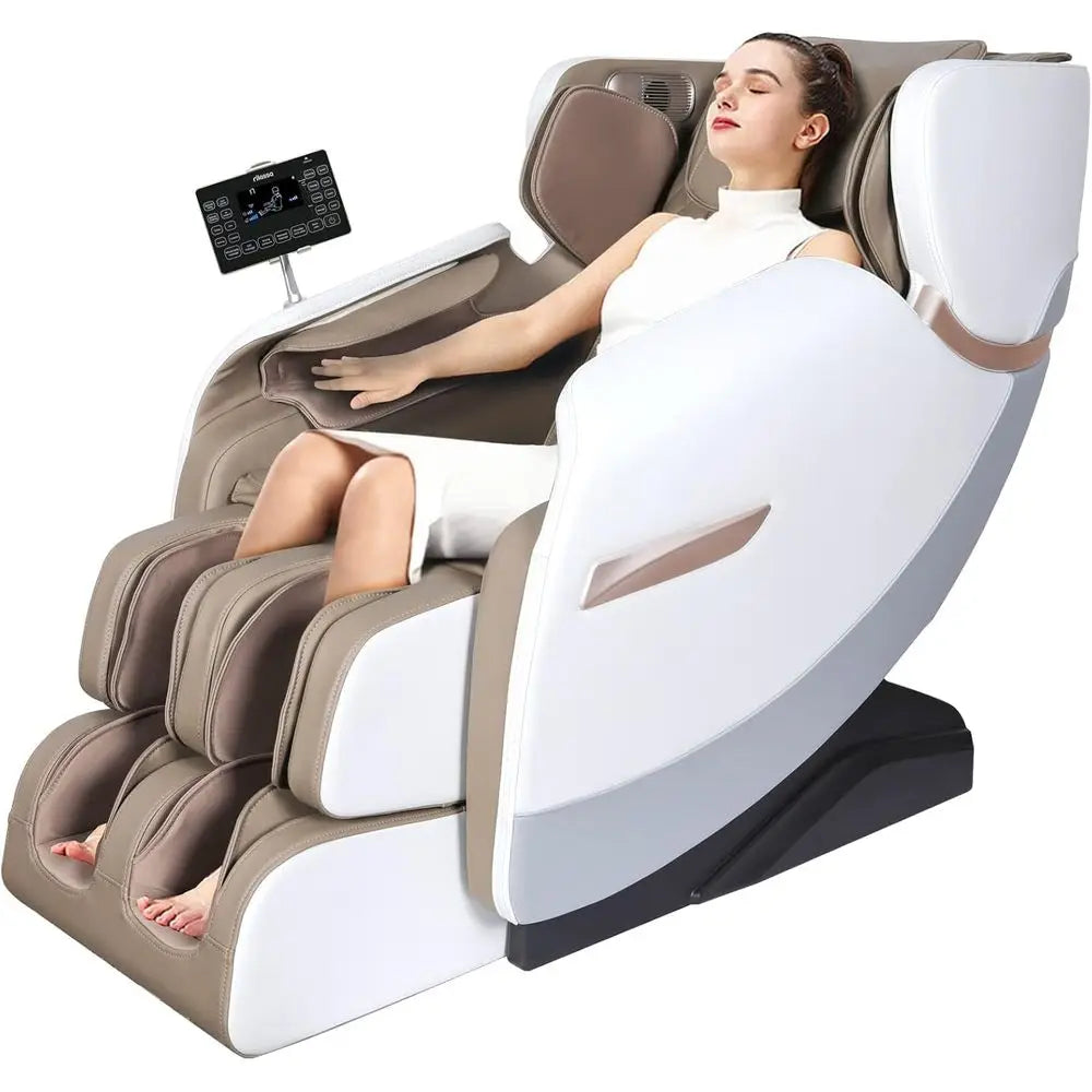 3D-Massagesessel Ganzkörper-Schwerelosigkeit-Massagesessel, Shiatsu-Massagesessel mit Dual-Core-S-Track, Airbags