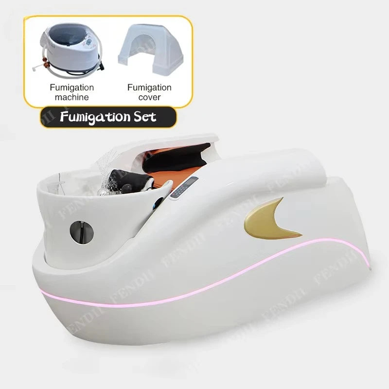 Professional Luxury Lounge Chair Barber Shop Head Spa Massage Shampoo Bed Hair Shampoo Chair