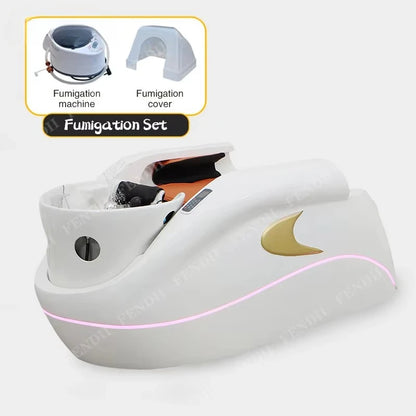 Professional Luxury Lounge Chair Barber Shop Head Spa Massage Shampoo Bed Hair Shampoo Chair
