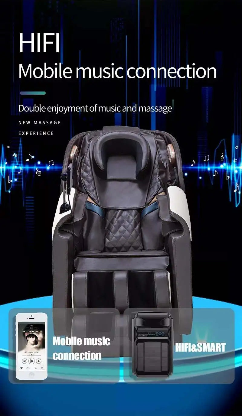 Full Body Zero Gravity Shiatsu Massage Chair 4D With Built-in Heat and Air Massage System