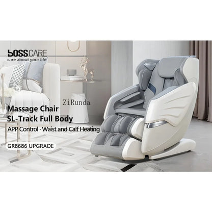 New Update GR8686 Massage Chairs with AI Voice, App Control SL Track Zero Gravity Full Body Massage Recliner Gray