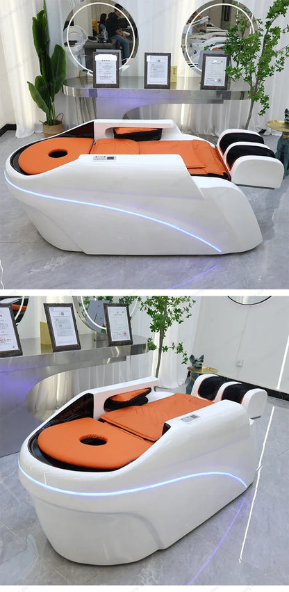Factory Hair Salon Shampoo Bed Head SPA Fumigation Machine Electric Massage Table For Leisure Health Store Commercial Furniture