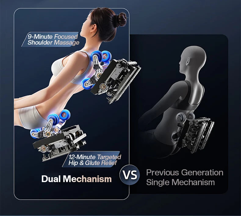 New Tech Zero Gravity Ganzkörper-Luxus-Luftsack, ersetzt Sofa, Sonic Massage, Smart Dual Core elektrischer Massagesessel