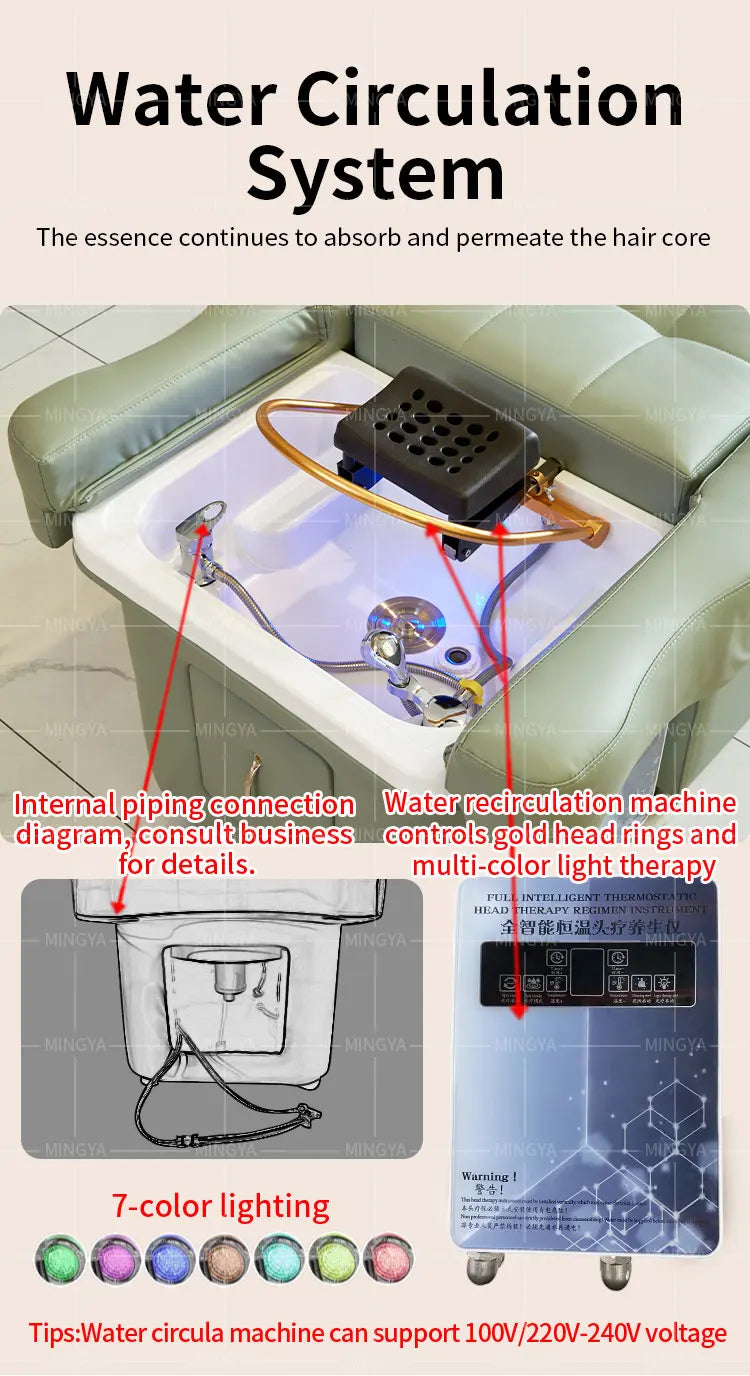 Electric Lift Foot Massage Bed for Beauty Salon High-End Health Foot Massage Sofa Bed with Head Therapy Special Shampoo