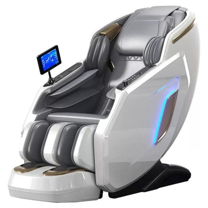 Ergonomischer Zero-Gravity-Massagesessel, Shiatsu-Technologie, Ganzkörper-Airbags, Fußrollen, Wadenkneten, Bluetooth, Wohnkomfort
