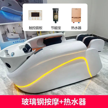 Massage-Shampoo-Bett, automatisches intelligentes Spülbett, Friseursalon-Kopftherapiebett, Wassertemperaturzirkulation