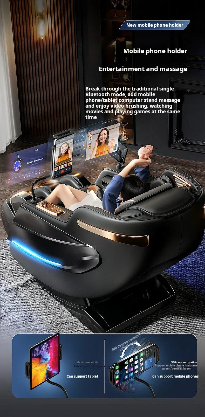 2026 Massagesessel Multifunktional 6D Schwerelosigkeit Shiatsu Luftdruck Bequem Professionell Menschliche Berührung Neuestes