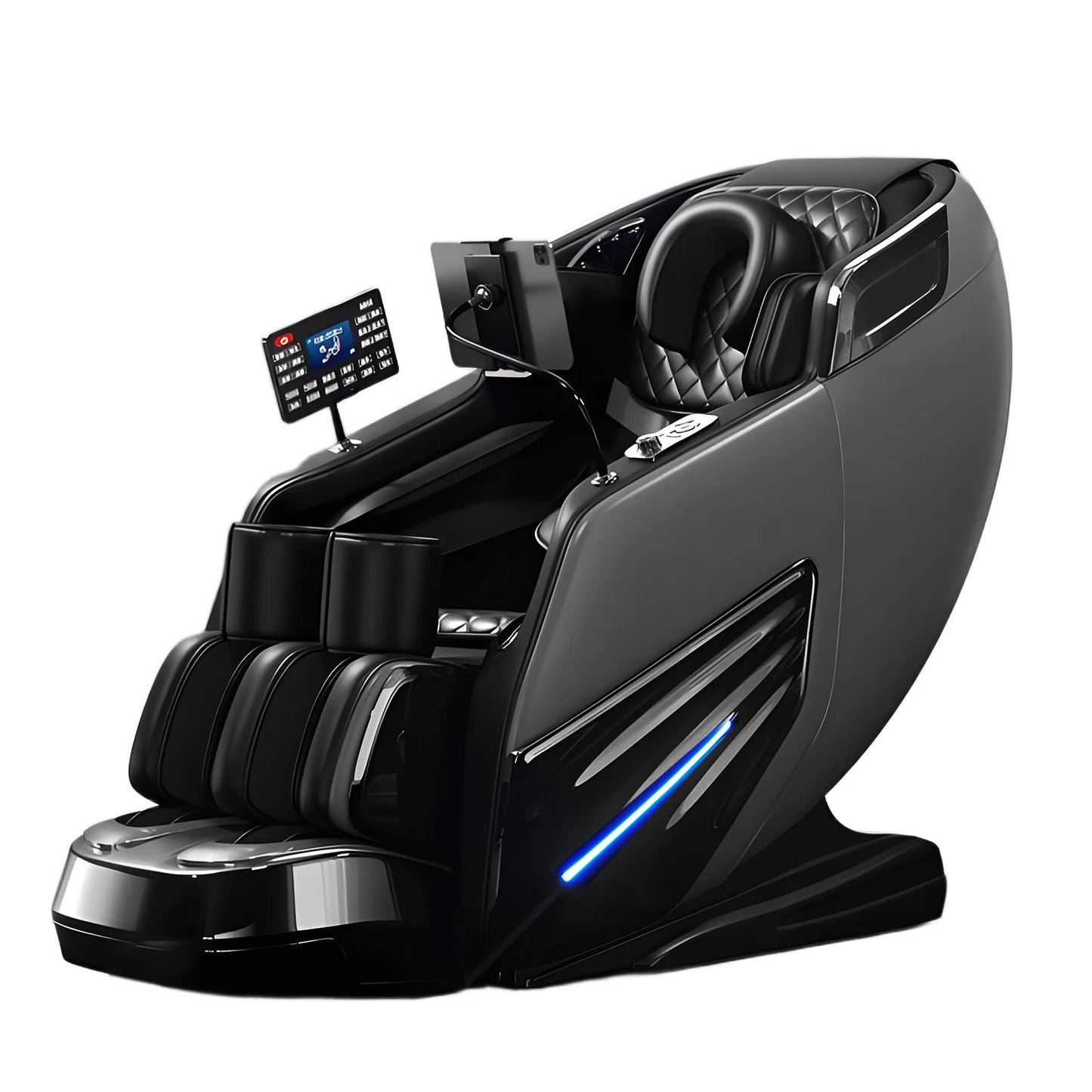 2025 Upgrade 6D Jade-Rollen-Massagesessel mit KI-Sprachsteuerung, automatischem Körperscan, Thai-Stretching & Handyhalter – Schwerelosigkeit F