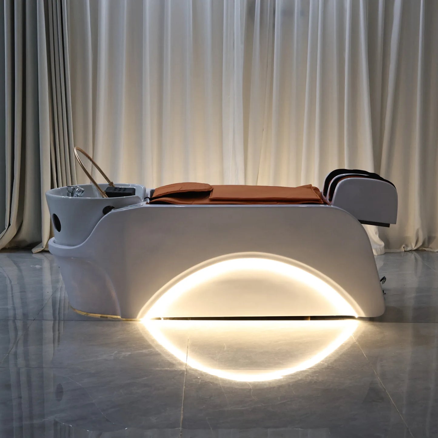 Intelligente Massage-Haarwaschliege, Massagetisch, Kopf-SPA-Salonmöbel für Luxussalons, Friseurdienstleistungen